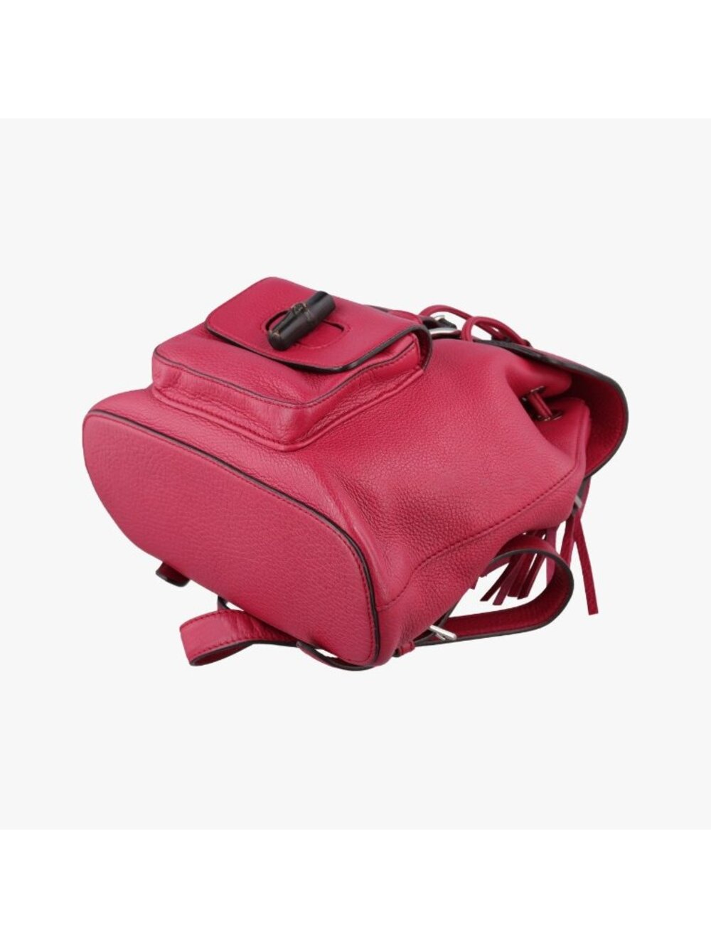 ★SOLD★ Gucci Bamboo Red Leather Backpack - Picture 4 of 15